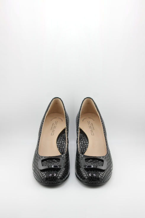 DFC Relax Hexagonal Textured Block Heel Pumps